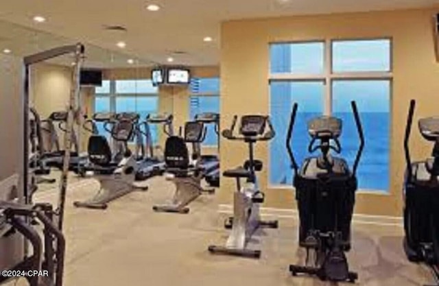 view of workout area