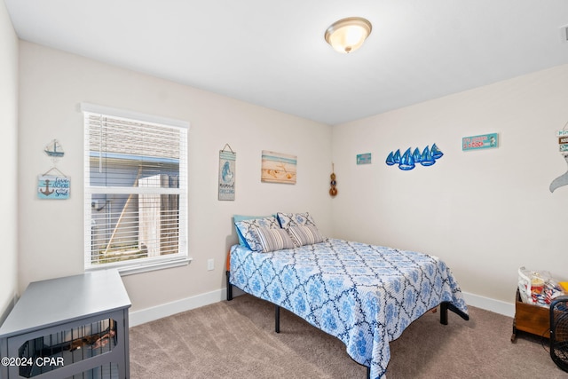 bedroom featuring carpet flooring