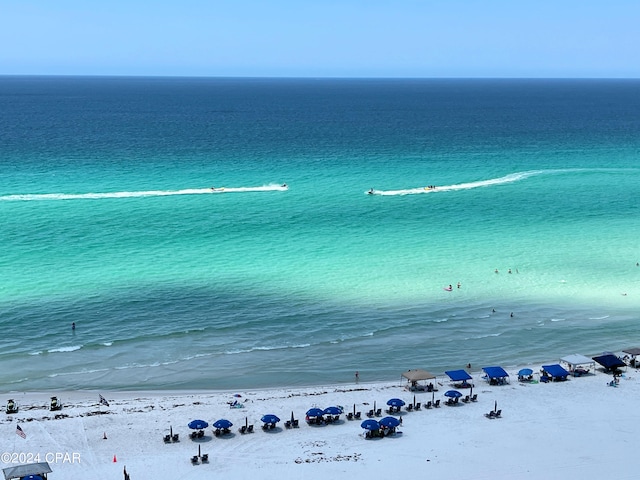 water view featuring a beach view