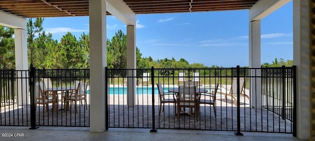 balcony with a patio