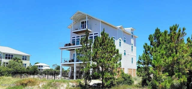 exterior space with a balcony