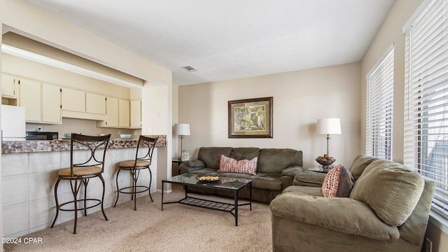 view of carpeted living room