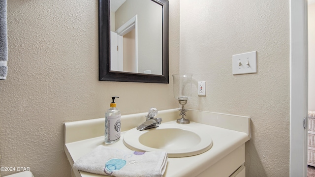 bathroom with oversized vanity