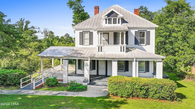 view of front of house featuring covered porch