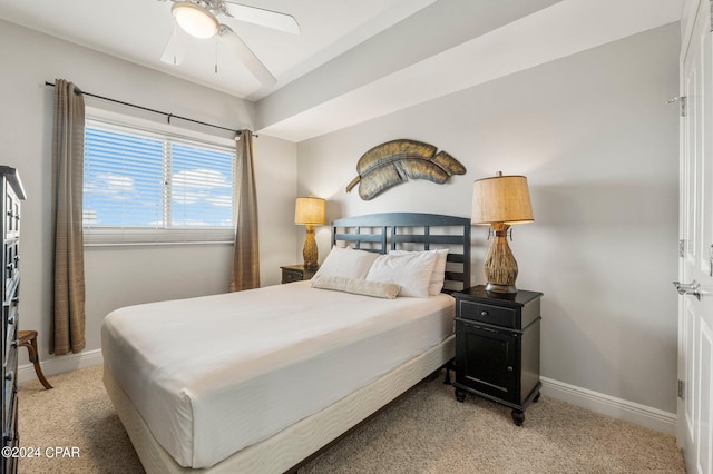 view of carpeted bedroom