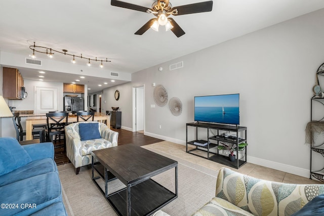 dining room featuring light tile floors