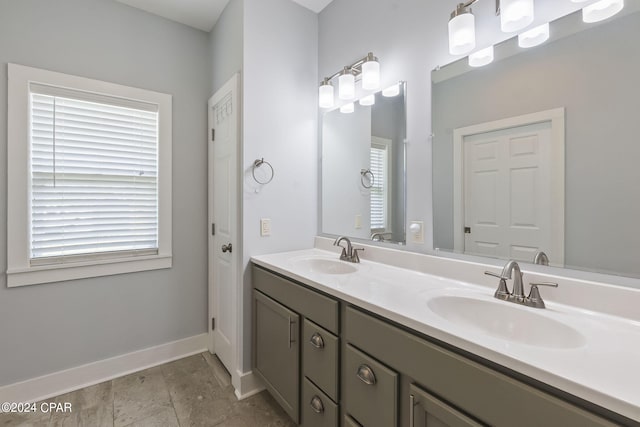 bathroom with vanity