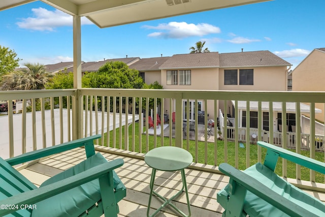 balcony featuring a patio