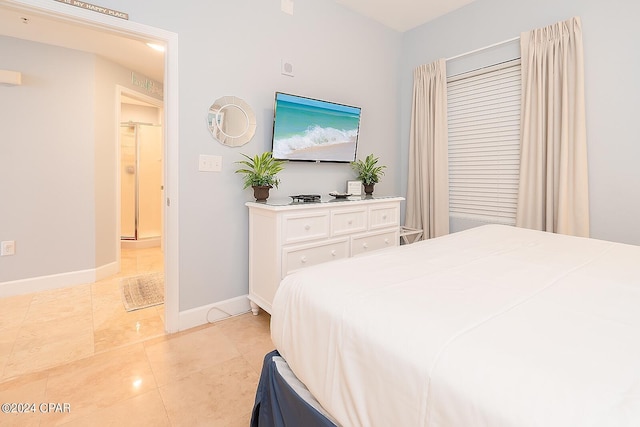 view of tiled bedroom