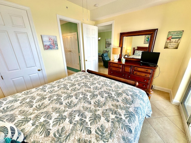 view of tiled bedroom