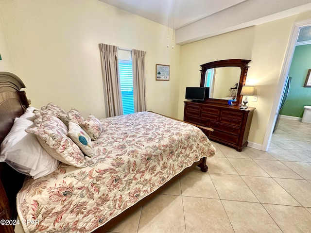 view of tiled bedroom