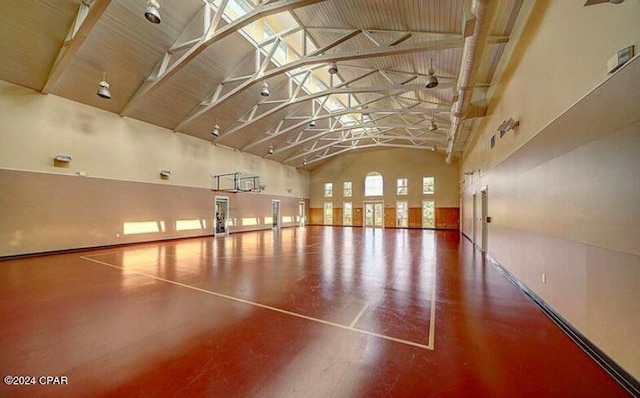 view of sport court