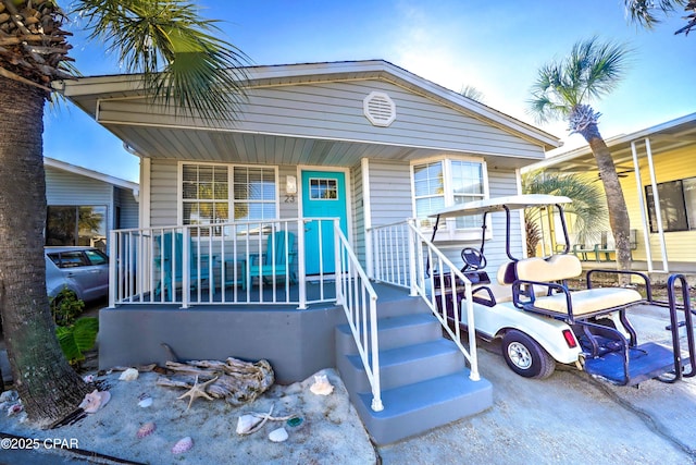 view of front of property with a porch