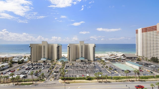 property view of water with a view of the beach