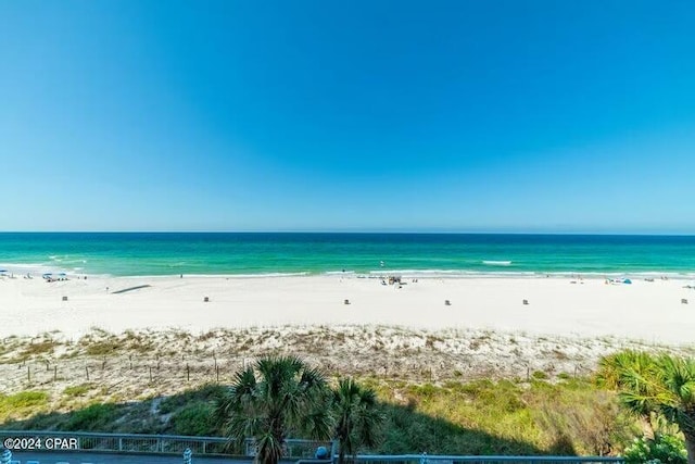 property view of water with a view of the beach