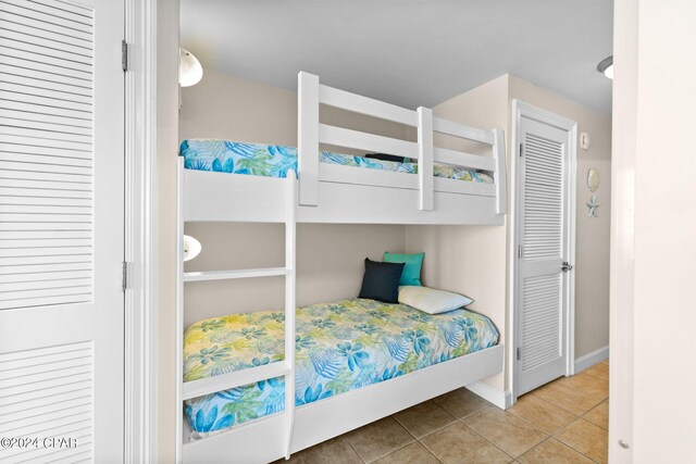 view of tiled bedroom