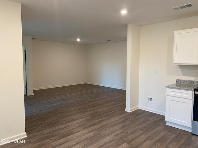 interior space featuring dark hardwood / wood-style floors