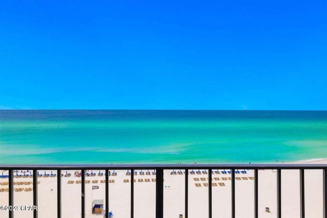 water view with a view of the beach