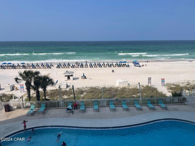 water view featuring a beach view