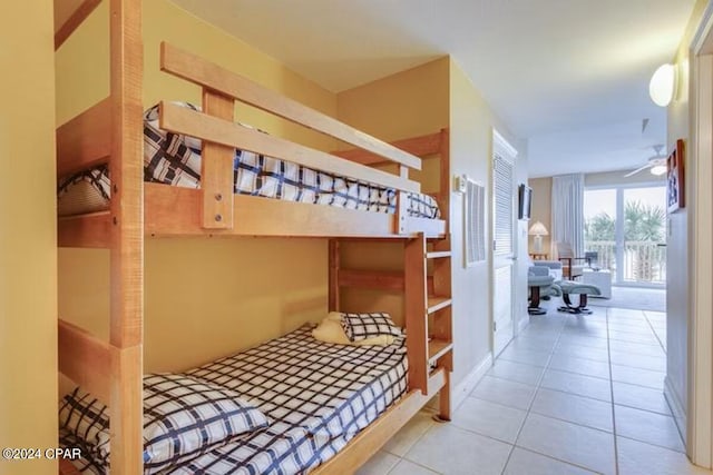 view of tiled bedroom