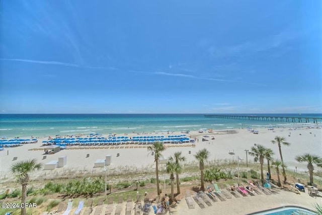 water view with a view of the beach