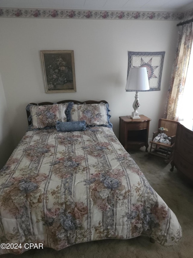 view of carpeted bedroom