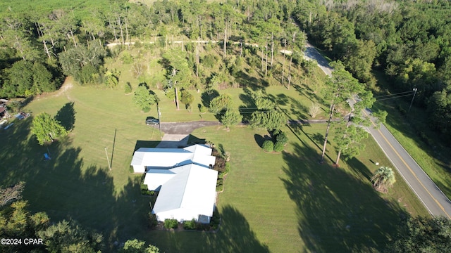 aerial view featuring a rural view