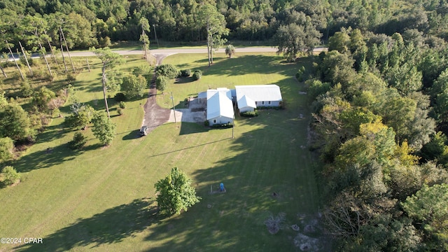 drone / aerial view with a rural view