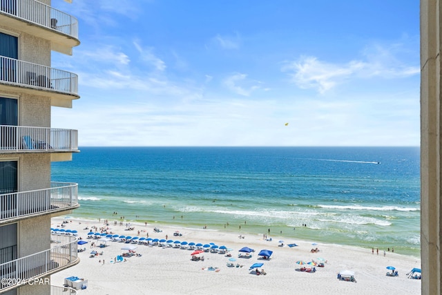 property view of water with a view of the beach