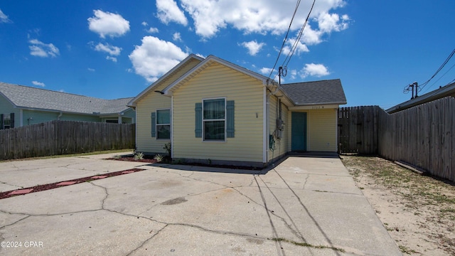 view of front of home with a patio area