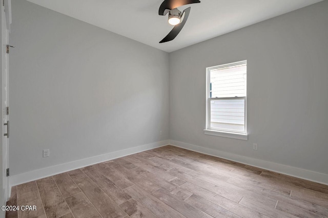 unfurnished room featuring light hardwood / wood-style flooring