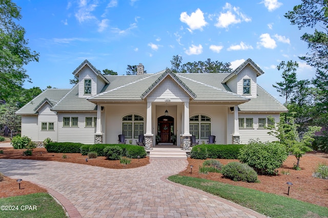 view of front of house with covered porch