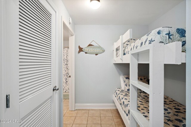 view of tiled bedroom