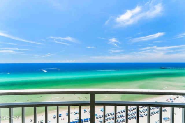 property view of water with a view of the beach