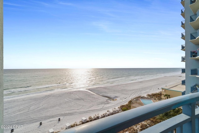 water view featuring a beach view