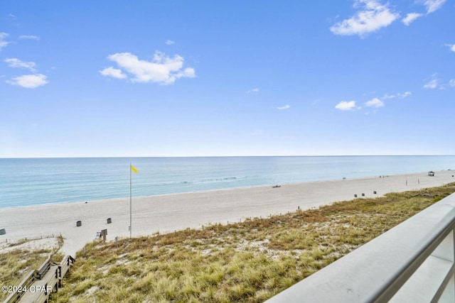 water view with a view of the beach