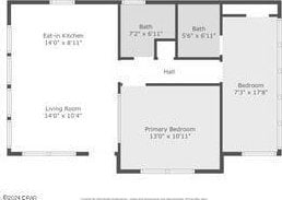 208 3rd St Unit 1/2, Panama City Beach, FL 32413 - floor plan / room layout