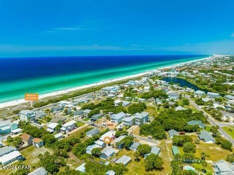 208 3rd St Unit 1/2, Panama City Beach, FL 32413 - aerial overview of property's location featuring expansive beach and nearby suburban area