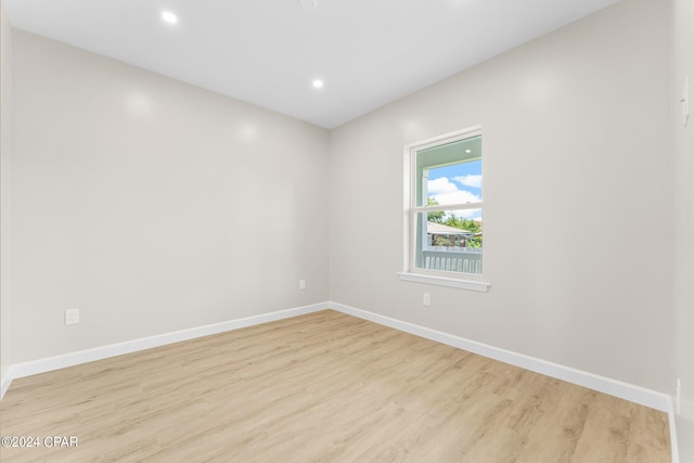 empty room featuring light hardwood / wood-style floors