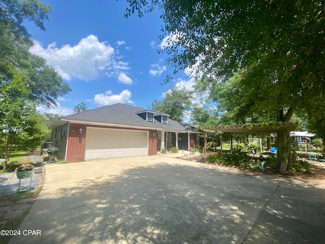 view of front of house featuring a garage