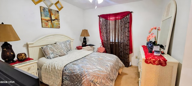 view of carpeted bedroom
