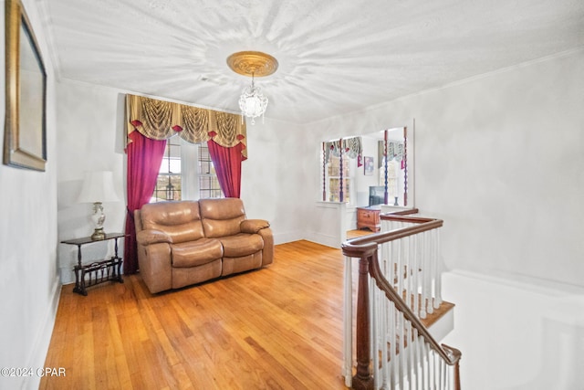 living room featuring hardwood / wood-style flooring