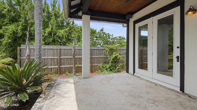 view of patio / terrace with french doors