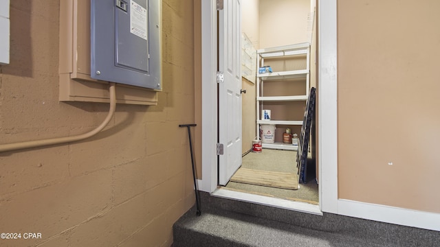 utility room featuring electric panel