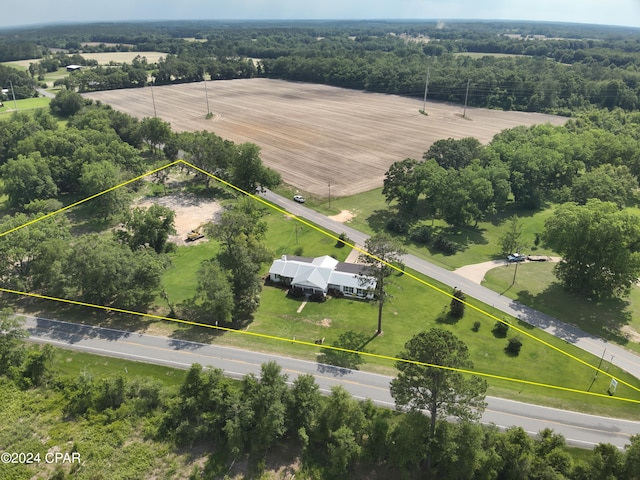 bird's eye view with a rural view