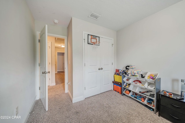 game room featuring carpet flooring