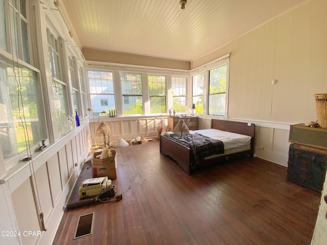 bedroom featuring dark wood-type flooring