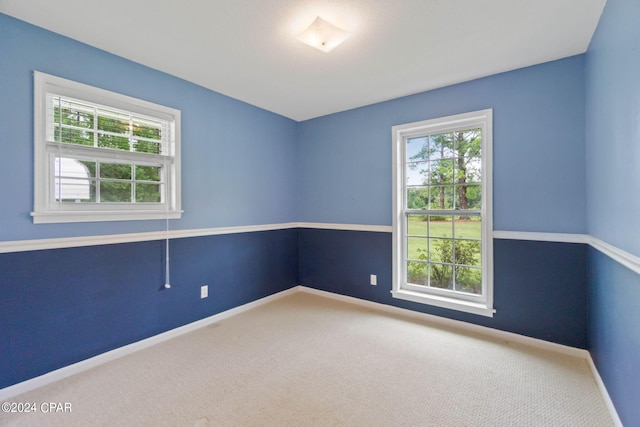 view of carpeted spare room