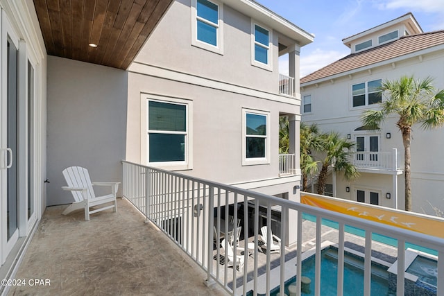 balcony with a patio