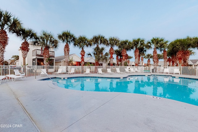 view of pool featuring a patio area